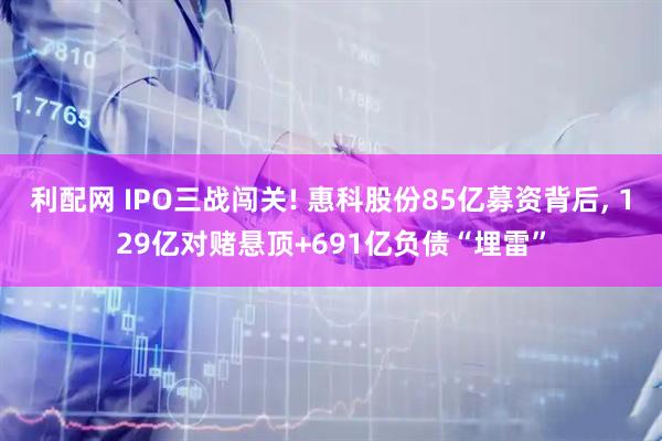 利配网 IPO三战闯关! 惠科股份85亿募资背后, 129亿对赌悬顶+691亿负债“埋雷”